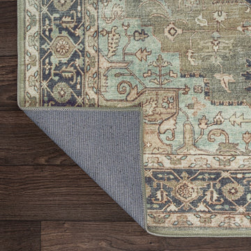 Maris Ornate Medallion Washable Area Rug